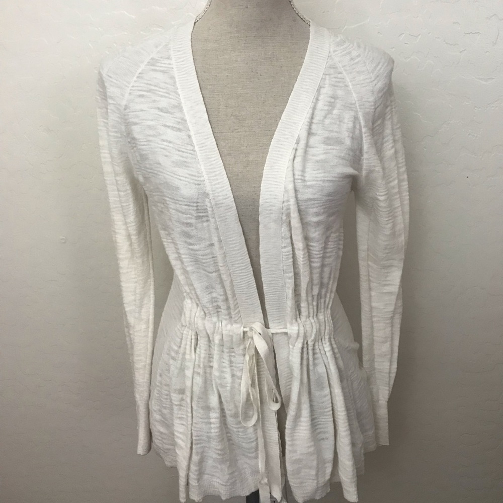 Skin Designer Ivory Tie Front Cardigan Size 2